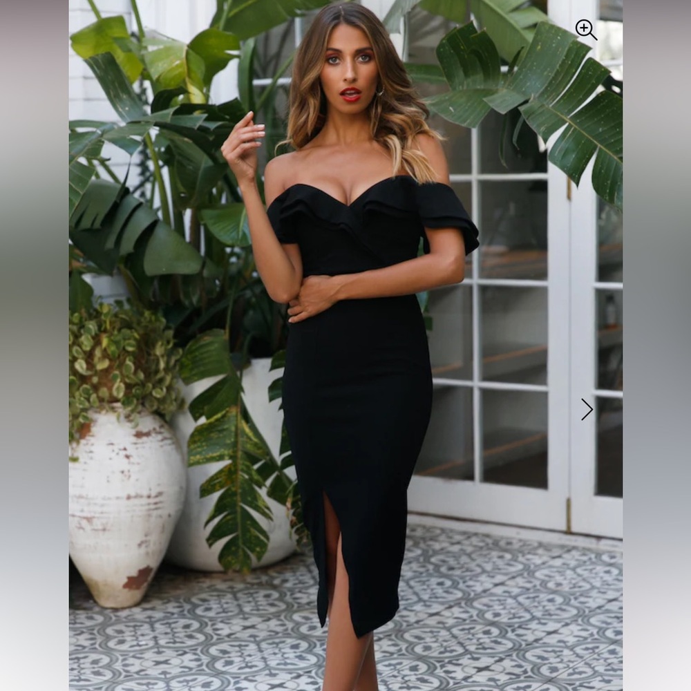 Hello Molly Tokyo Rose Midi dress black Size Small - Picture 3 of 8